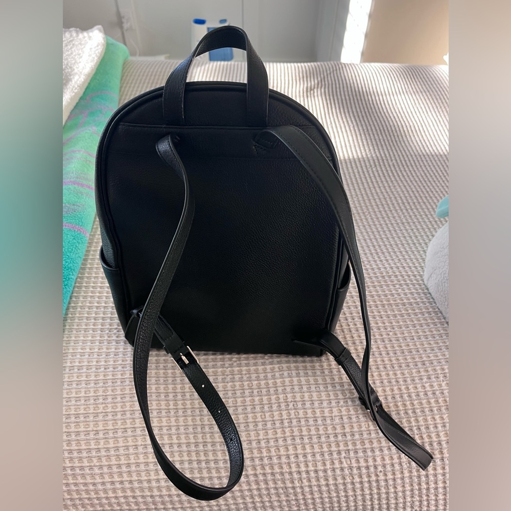 Kate Spade Black Pebble Leather Backpack w/Interior Laptop Sleeve - Picture 2 of 4